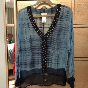 Michael Kors blue studded top